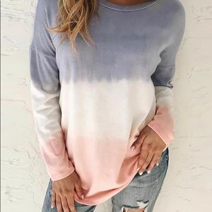 “Tie Dye” Colorblock Top